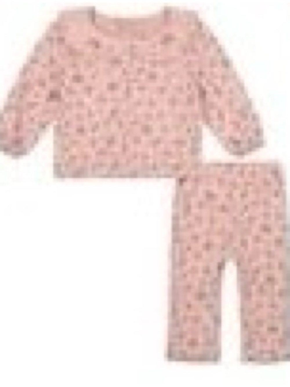 Baby Girl Fleece Rib Pant Set- LIGHT BROWN